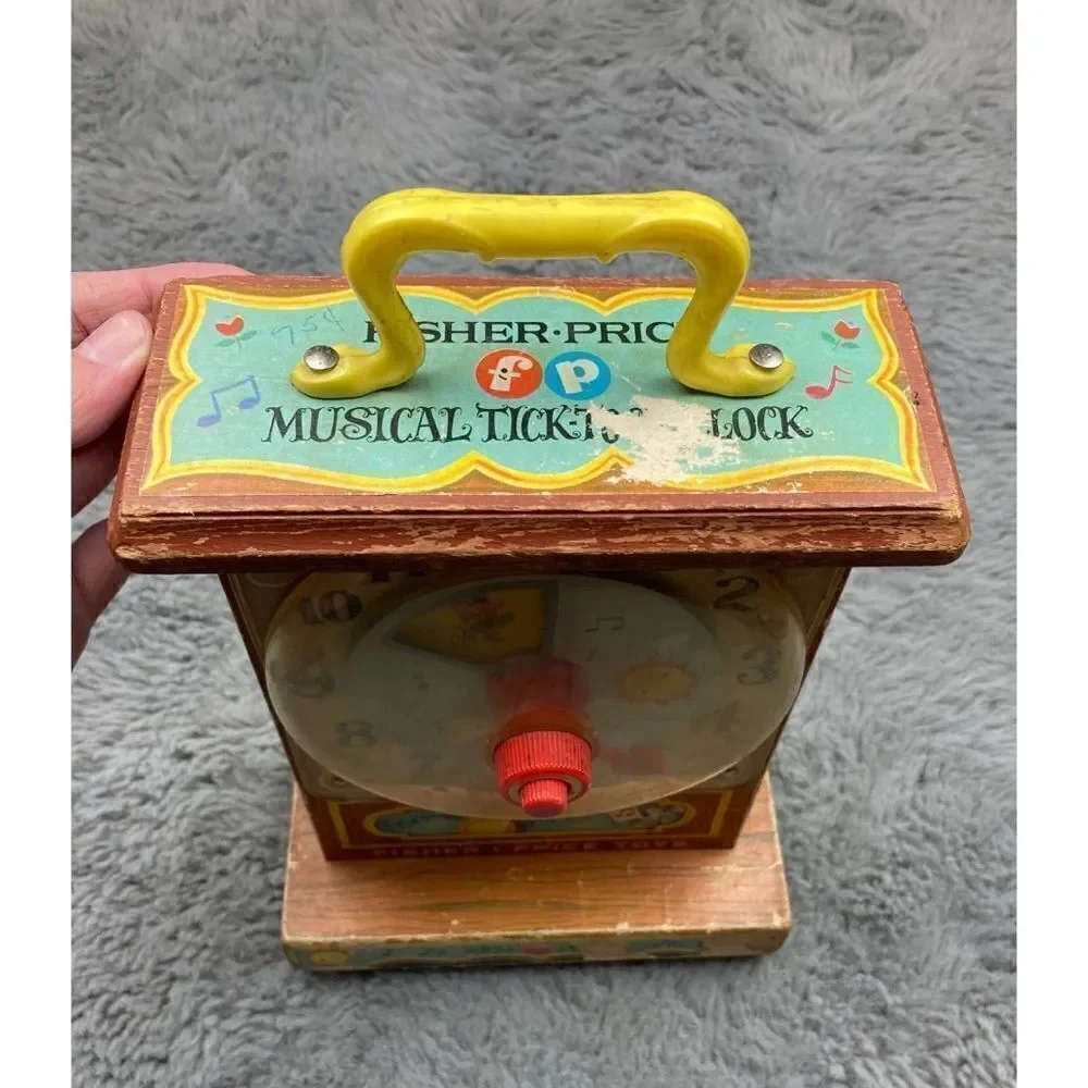 Vintage fisher price 1962 tick tock teaching clock